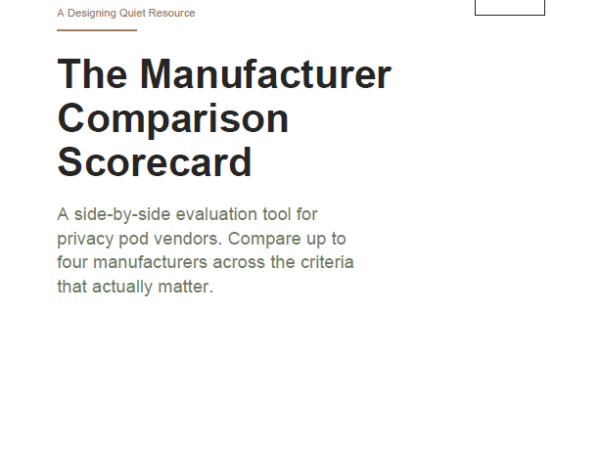 The Manufacturer Comparison Scorecard